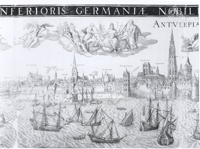 Town Plan of Antwerp by Dutch School